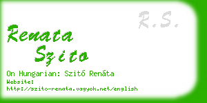 renata szito business card